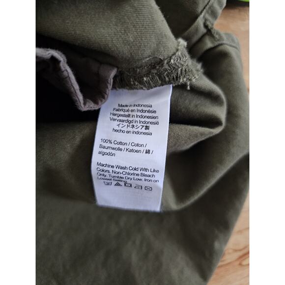 Madewell Mini Shirtdress Women's Size L Loeden Green Pockets Utility - Picture 8 of 9